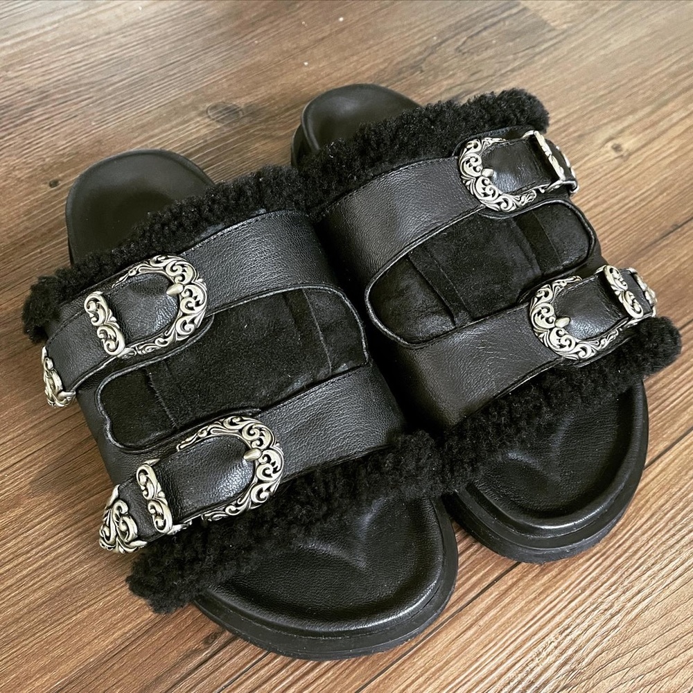 (SOLD) 14th Addiction Leather Slides